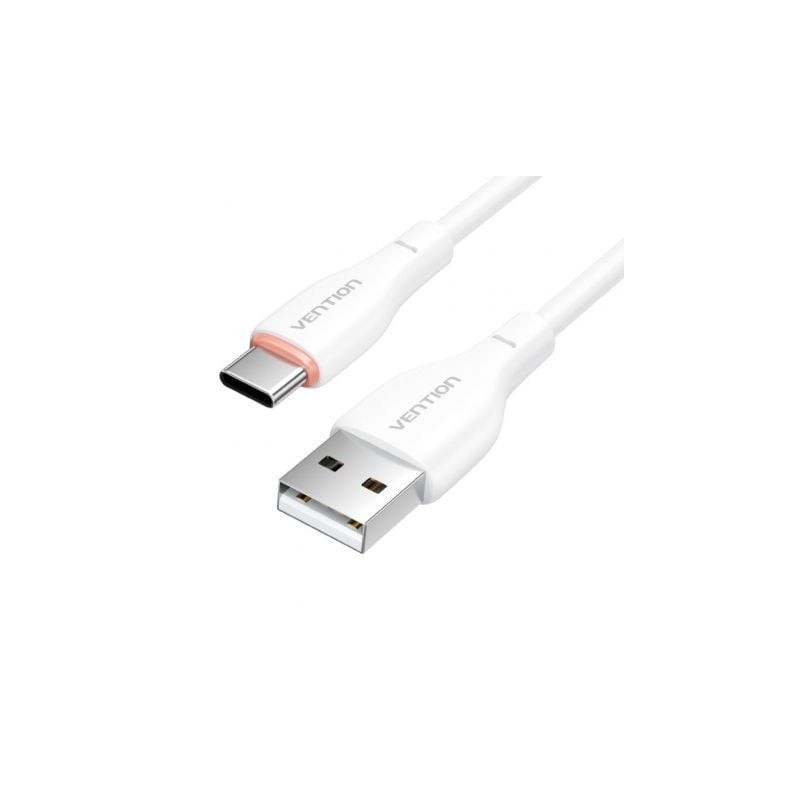 Cable USB Tipo-C Vention H25WF- USB Tipo-C Macho - USB Macho- 15W- 480Mbps- 1m- Blanco