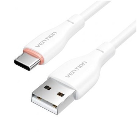 Cable USB Tipo-C Vention H25WF- USB Tipo-C Macho - USB Macho- 15W- 480Mbps- 1m- Blanco