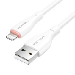 Cable USB Lightning Vention H26WF- USB Macho - Lightning Macho- 1m- Blanco