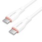 Cable USB Tipo-C Vention H27WF- USB Tipo-C Macho - USB Tipo-C Macho- 60W- 480Mbps- 1m- Blanco