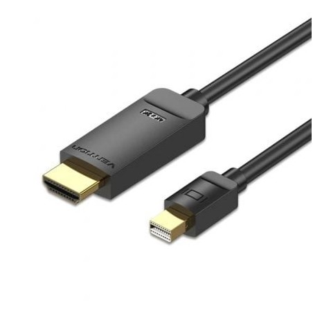 Cable Conversor Vention HAHBG- Mini DisplayPort Macho - HDMI Macho- 1-5m- Negro