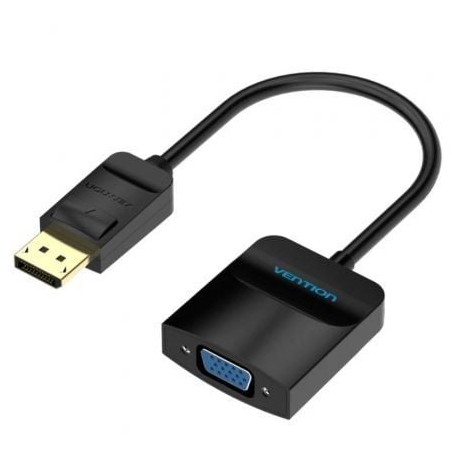 Cable Conversor Vention HBFBB- Displayport Macho - VGA Hembra- 15cm- Negro