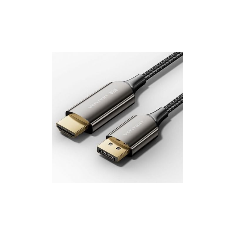 Cable Conversor Vention HFPBAC- DisplayPort Macho - HDMI Macho- 1-8m- Negro