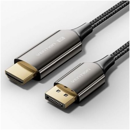 Cable Conversor Vention HFPBAC- DisplayPort Macho - HDMI Macho- 1-8m- Negro