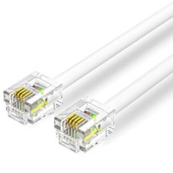 Cable de Teléfono RJ11 6P4C Vention IQBWL- 10m- Blanco