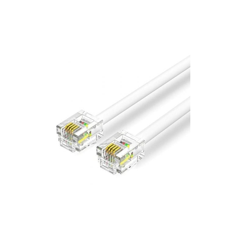 Cable de Teléfono RJ11 6P4C Vention IQBWL- 10m- Blanco