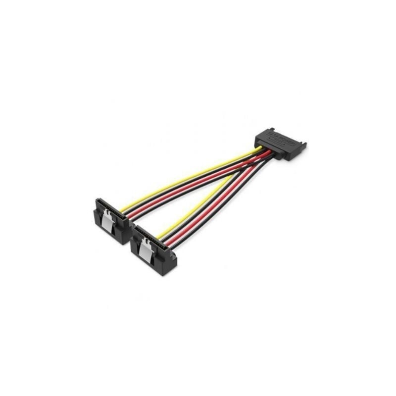 Cable Alimentación Vention KDBBB- SATA Macho - 2x SATA Hembra- 15cm- Negro