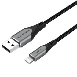 Cable USB 2-0 Lightning Vention LABHH- USB Macho - Lightning Macho- 2m- Gris