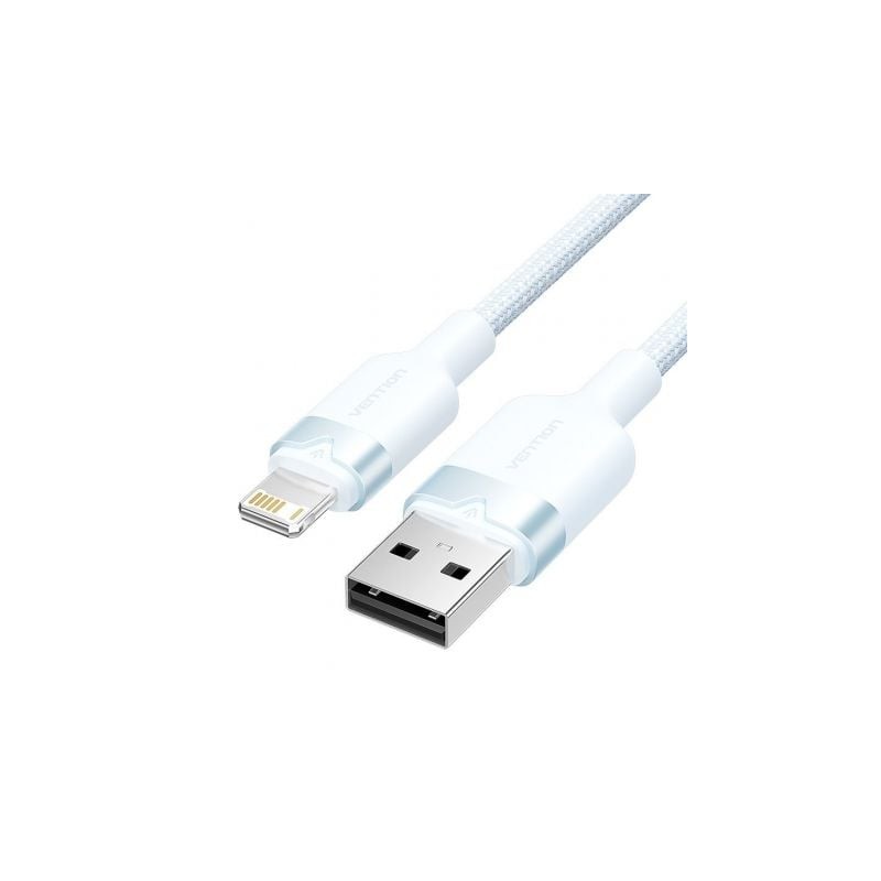 Cable USB 2-0 Lightning Vention LANSH- USB Macho - Lightning Macho- 480Mbps- 2m- Azul