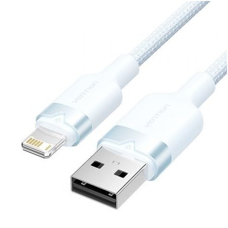 Cable USB 2-0 Lightning Vention LANSH- USB Macho - Lightning Macho- 480Mbps- 2m- Azul