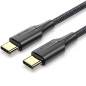 Cable USB 2-0 Tipo-C 3A Vention TAUBD- USB Tipo-C Macho - USB Tipo-C Macho- Hasta 60W- 480Mbps- 50cm- Negro