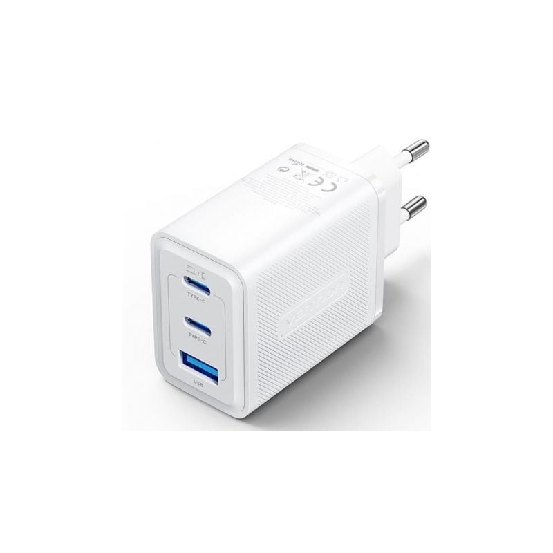 Cargador Gan de Pared Vention FERW0-EU- 2xUSB Tipo-C- 1xUSB- 65W