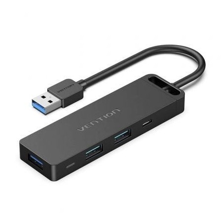 Docking USB 3-0 Vention CHVBB- 3xUSB- 1xMicroUSB PD- 1xLector Tarjetas- Negro