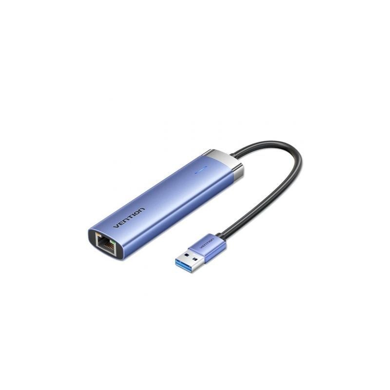 Hub USB 3-0 Vention TGFSB- 3xUSB- 1xRJ45- 1xUSB Tipo-C PD