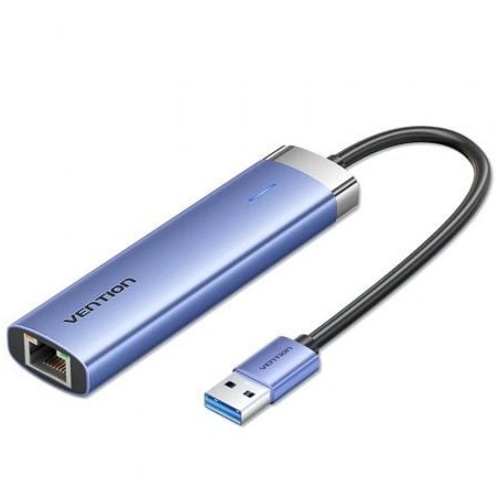 Hub USB 3-0 Vention TGFSB- 3xUSB- 1xRJ45- 1xUSB Tipo-C PD