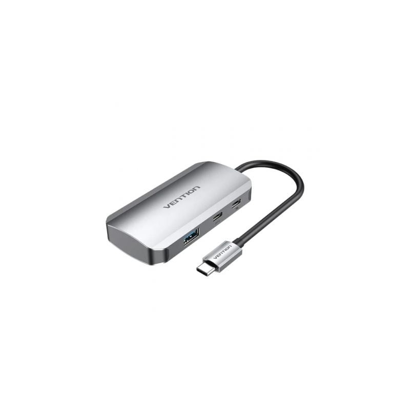 Hub USB Tipo-C Vention TNDHB- 3xUSB- 1xUSB Tipo-C- 1xUSB Tipo-C PD