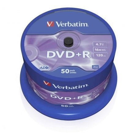 DVD+R Verbatim Advanced AZO 16X- Tarrina-50uds