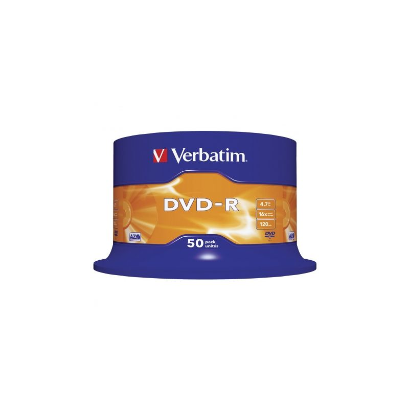 DVD-R Verbatim Advanced AZO 16X- Tarrina-50uds