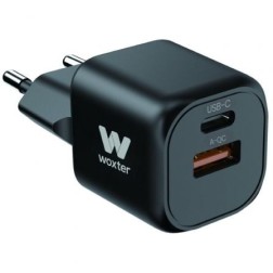 Cargador Compacto Woxter PE26-173- 1xUSB Tipo-C- 1xUSB- 20W