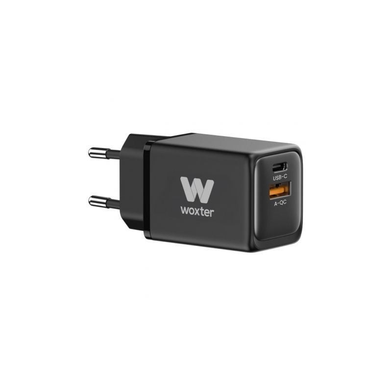 Cargador GaN de Pared Woxter PE26-175- 1xUSB Tipo-C + Cable USB Tipo-C- 1xUSB- 48W