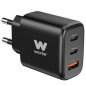 Cargador de Pared Woxter PE26-176- 2xUSB Tipo-C + Cable USB Tipo-C- 1xUSB- 65W