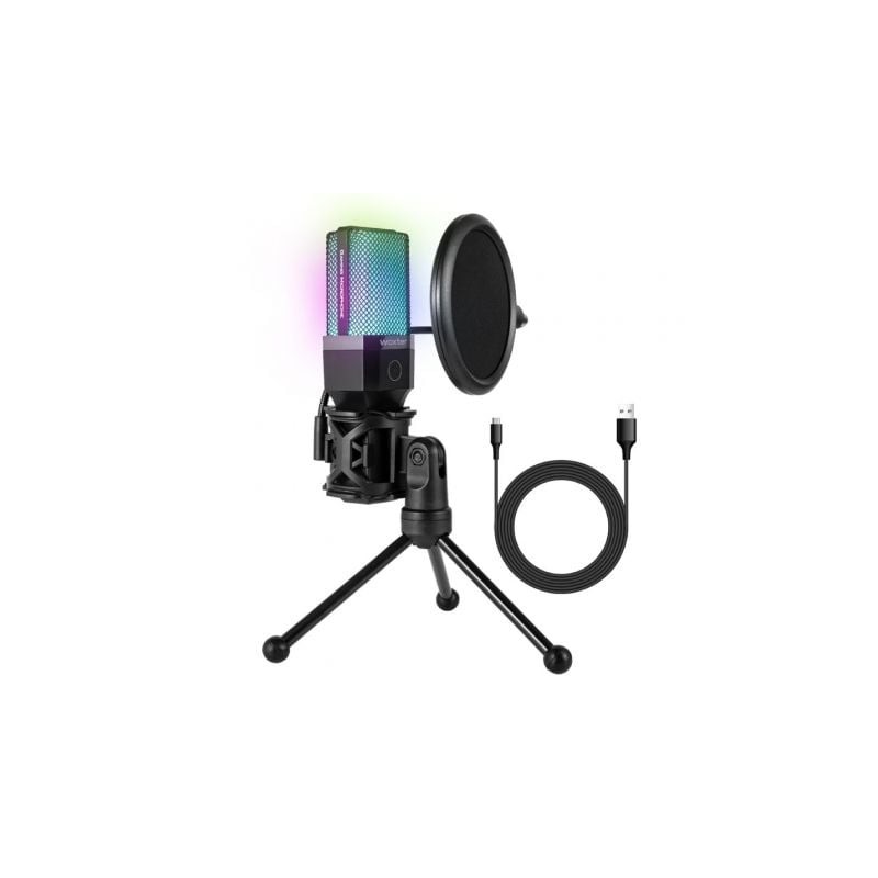 Micrófono Woxter Mic Studio 65 RGB- USB 2-0