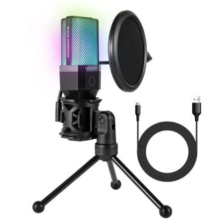 Micrófono Woxter Mic Studio 65 RGB- USB 2-0