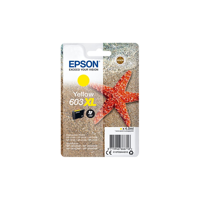 Cartucho tinta epson c13t03a44010 singlepack amarillo