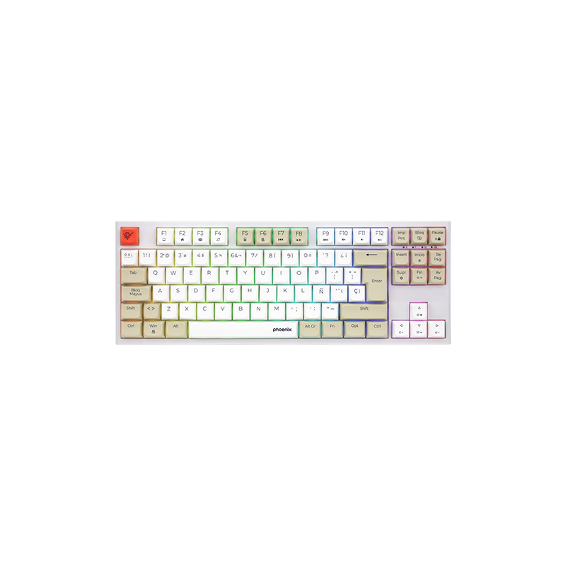 Teclado gaming royal pbt mecanico blanco