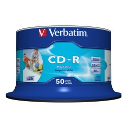 Verbatim cd - r 700mb 52x tarrina 50