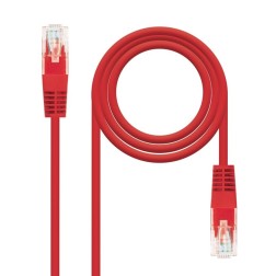 Cable de Red RJ45 UTP Nanocable 10-20-0400-L25-R Cat-6- 25cm- Rojo