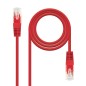 Cable de Red RJ45 UTP Nanocable 10-20-0400-L25-R Cat-6- 25cm- Rojo