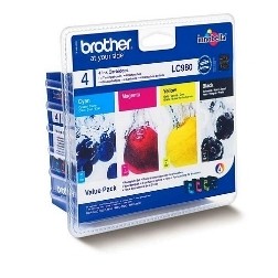 Cartucho de Tinta Original Brother LC-980 Multipack- Cian- Magenta- Amarillo- Negro