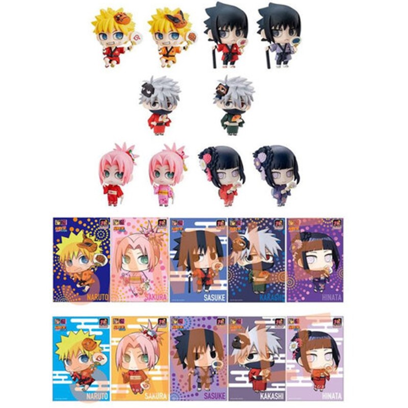 Set figuras con postales megahouse naruto