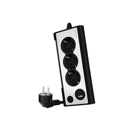 Regleta 3 tomas 1-5m con interruptor