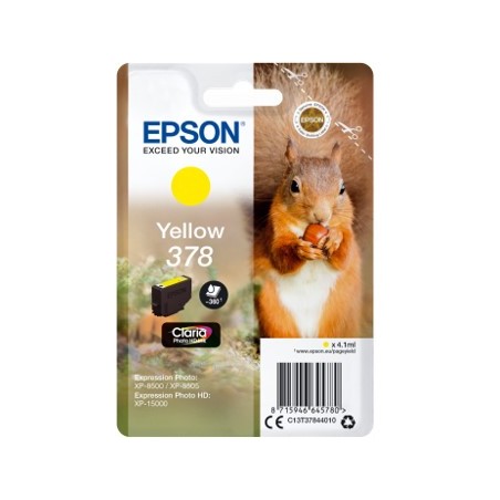 Cartucho tinta epson c13t37844010 singlepack amarillo