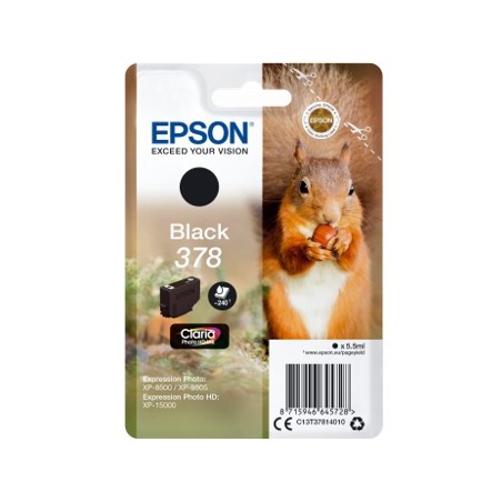 Cartucho tinta epson c13t37814010 singlepack negro