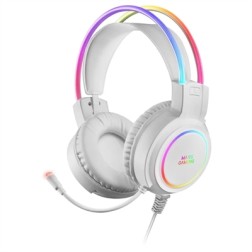 Auriculares Gaming con Micrófono Mars Gaming MHRGB- Jack 3-5- Blancos