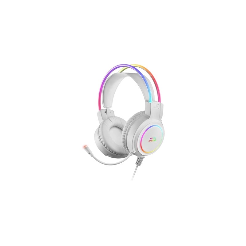 Auriculares Gaming con Micrófono Mars Gaming MHRGB- Jack 3-5- Blancos