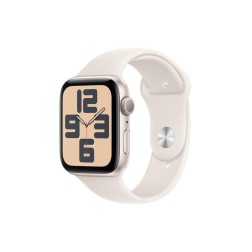 Apple Watch SE 3rd V2- GPS- 44mm- Caja de Aluminio Blanco Estrella- Correa Deportiva Blanco Estrella S-M