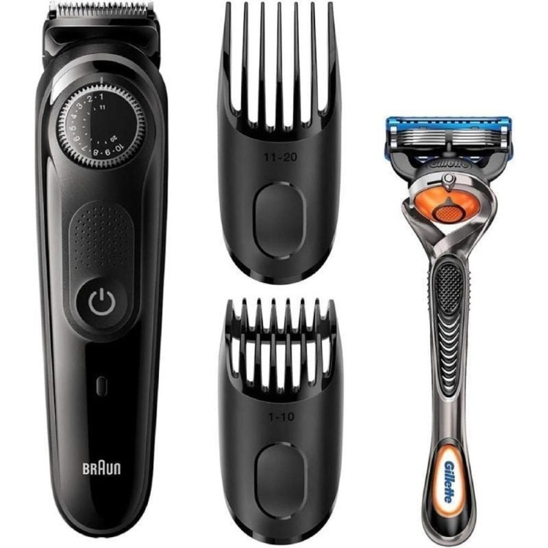 Cortabarbas Braun Beardtrimmer Series 3000 BT3242- con Batería- Incluye Gillette F5 ProGlide