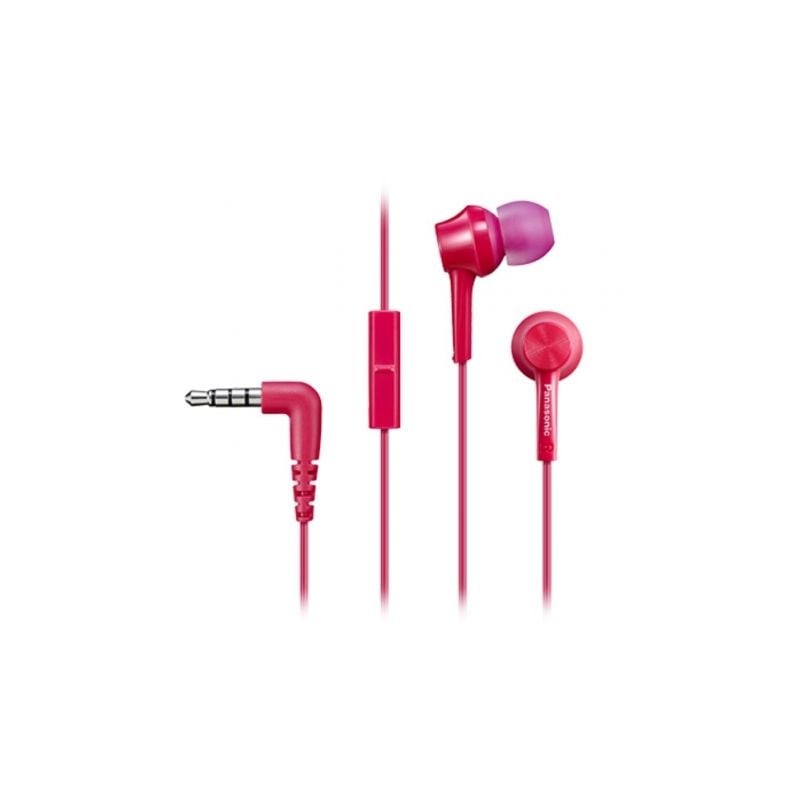 Auriculares Intrauditivos Panasonic RP-TCM105- con Micrófono- Jack 3-5- Rosas