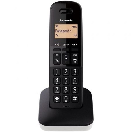 Teléfono Inalámbrico Panasonic KX-TGB610SPW- Blanco y Negro