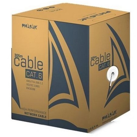 CABLE RED FTP CAT6 RJ45 PHASAK 305 GRIS