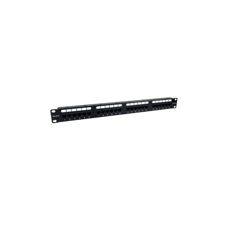 Patch Panel Phasak PU 2421- 24 Puertos- Cat-6A- Altura 1U