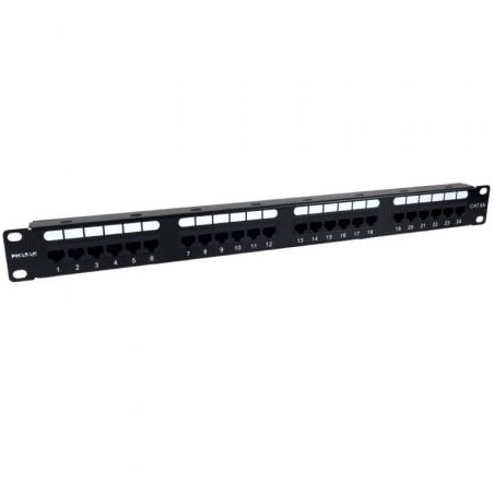 Patch Panel Phasak PU 2421- 24 Puertos- Cat-6A- Altura 1U