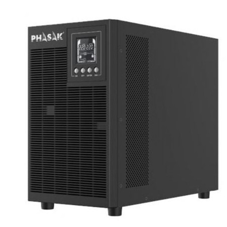 SAI Online Phasak 3000 VA Online LCD- 3000VA-2700W- 4 Salidas- Formato Torre