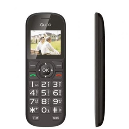 Teléfono Móvil Qubo D-1803 para Personas Mayores- Negro