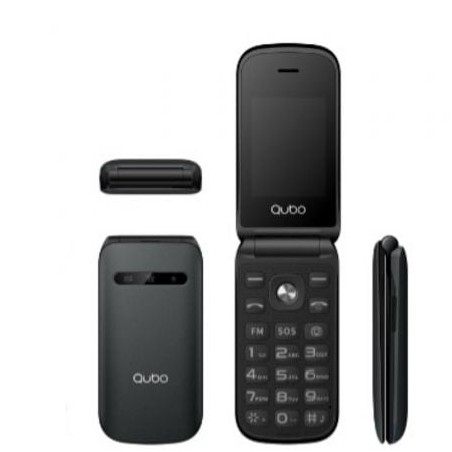 Teléfono Móvil Qubo X-209BKMKII para Personas Mayores- Negro