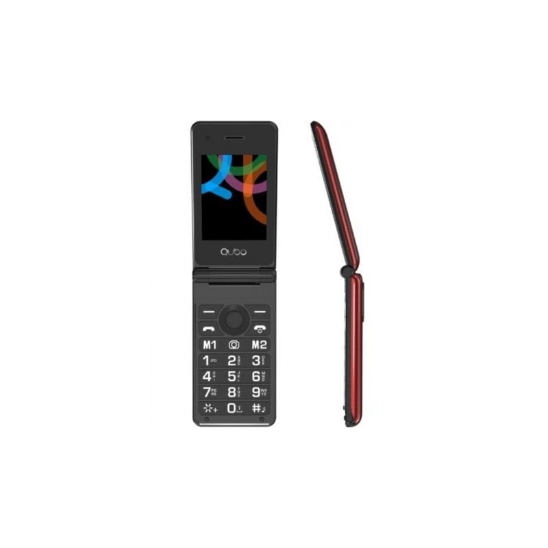 Teléfono Móvil Qubo X-28RD para Personas Mayores- Rojo